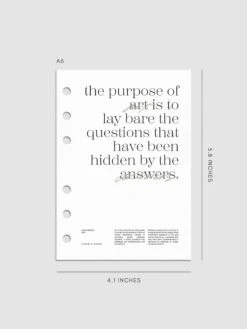 The Purpose Of Art Planner Dashboard(The Purpose Of Art Planner Dashboard) -Cloth And Paper Shop The Purpose of Art Planner Dashboard A6 CP 1