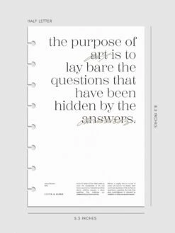 The Purpose Of Art Planner Dashboard(The Purpose Of Art Planner Dashboard) -Cloth And Paper Shop The Purpose of Art Planner Dashboard HL CP 1