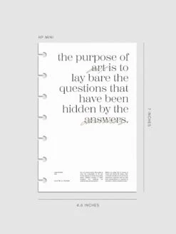 The Purpose Of Art Planner Dashboard(The Purpose Of Art Planner Dashboard) -Cloth And Paper Shop The Purpose of Art Planner Dashboard HPM CP 1