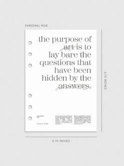 The Purpose Of Art Planner Dashboard(The Purpose Of Art Planner Dashboard) -Cloth And Paper Shop The Purpose of Art Planner Dashboard PersonalWide CP 1