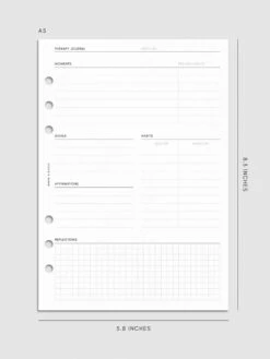Therapy Planner Inserts(Therapy Planner Inserts) -Cloth And Paper Shop Therapy Planner Inserts A5 CP 5