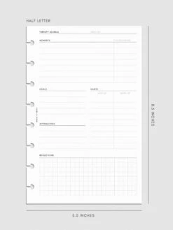 Therapy Planner Inserts(Therapy Planner Inserts) -Cloth And Paper Shop Therapy Planner Inserts HL CP 1