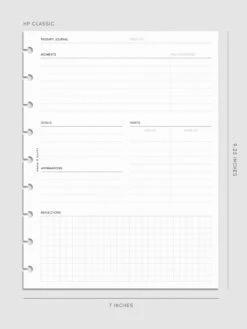 Therapy Planner Inserts(Therapy Planner Inserts) -Cloth And Paper Shop Therapy Planner Inserts HPC CP 1