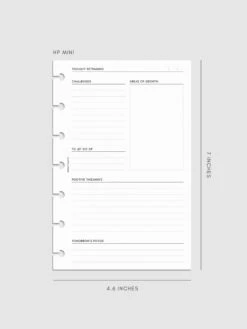 Thought Reframing Planner Inserts(Thought Reframing Planner Inserts) 29 Thought Reframing Planner Inserts(Thought Reframing Planner Inserts) -Cloth And Paper Shop Thought Reframing Planner Inserts Hp Mini CP 1