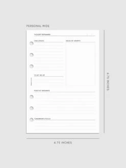 Thought Reframing Planner Inserts(Thought Reframing Planner Inserts) 28 Thought Reframing Planner Inserts(Thought Reframing Planner Inserts) -Cloth And Paper Shop Thought Reframing Planner Inserts Personal Wide CP 1