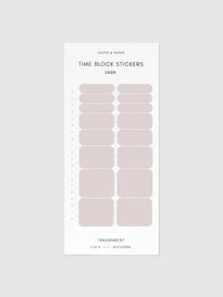 Time Block Sticker Set(Time Block Sticker Set) 28 Time Block Sticker Set(Time Block Sticker Set) -Cloth And Paper Shop Time Block Sticker Set Linen CP 1