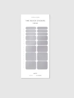 Time Block Sticker Set Vol. 5(Time Block Sticker Set Vol 5) 7 Time Block Sticker Set Vol. 5(Time Block Sticker Set Vol 5) -Cloth And Paper Shop Time Block Sticker Set Vol.5 Transparent Matte Avant Garde CP 2
