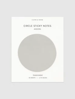 Transparent Circle Sticky Notes(Transparent Circle Sticky Notes) 24 Transparent Circle Sticky Notes(Transparent Circle Sticky Notes) -Cloth And Paper Shop Transparent Circle Sticky Notes Angora CP 1