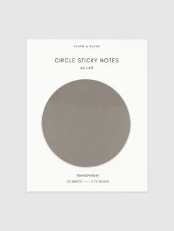 Transparent Circle Sticky Notes(Transparent Circle Sticky Notes) 30 Transparent Circle Sticky Notes(Transparent Circle Sticky Notes) -Cloth And Paper Shop Transparent Circle Sticky Notes Au Lait CP 1