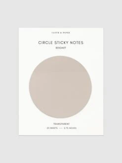 Transparent Circle Sticky Notes(Transparent Circle Sticky Notes) 32 Transparent Circle Sticky Notes(Transparent Circle Sticky Notes) -Cloth And Paper Shop Transparent Circle Sticky Notes Beignet CP 1