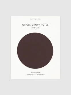 Transparent Circle Sticky Notes(Transparent Circle Sticky Notes) 34 Transparent Circle Sticky Notes(Transparent Circle Sticky Notes) -Cloth And Paper Shop Transparent Circle Sticky Notes Bordeaux CP 1