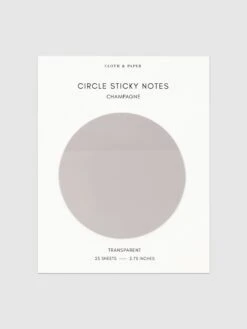 Transparent Circle Sticky Notes(Transparent Circle Sticky Notes) 36 Transparent Circle Sticky Notes(Transparent Circle Sticky Notes) -Cloth And Paper Shop Transparent Circle Sticky Notes Champagne CP 1