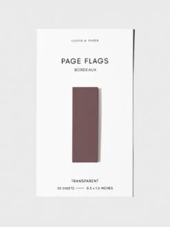 Transparent Page Flags(Transparent Page Flags) 37 Transparent Page Flags(Transparent Page Flags) -Cloth And Paper Shop Transparent Page Flags Bordeaux CP 2