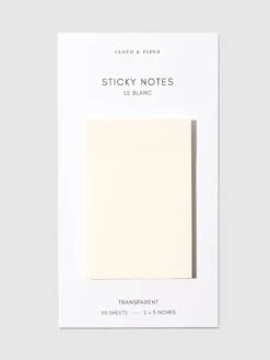 Transparent Rectangular Sticky Notes | Le Blanc | 2x3(Transparent Sticky Notes Blanc 2x3)