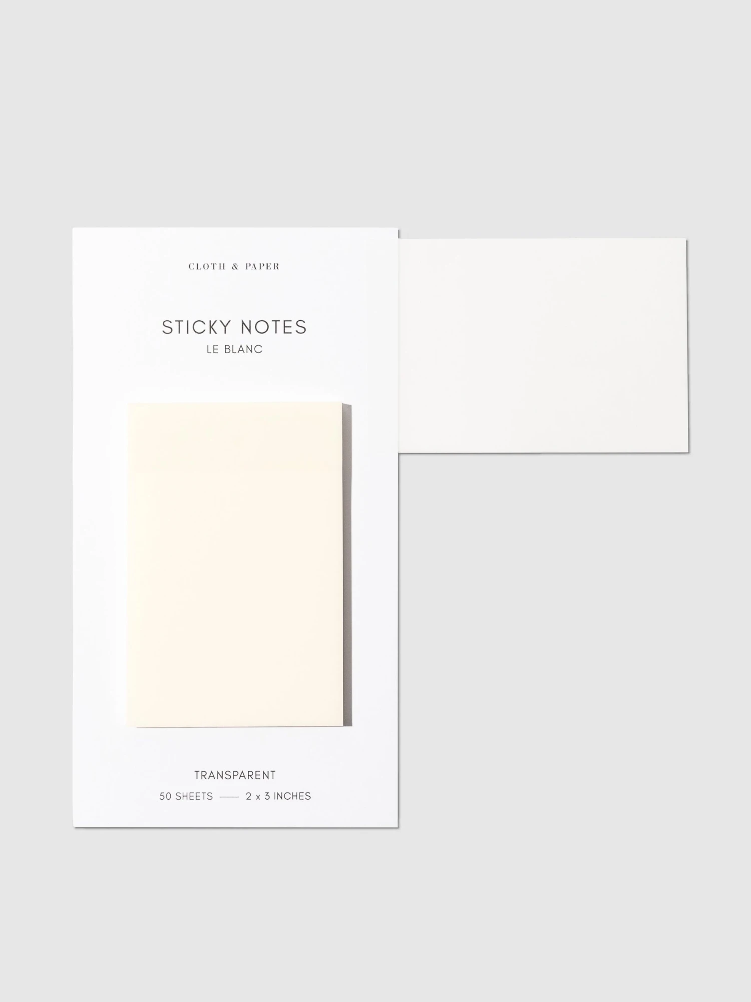 Transparent Rectangular Sticky Notes | Le Blanc | 2x3(Transparent Sticky Notes Blanc 2x3) 2 Transparent Rectangular Sticky Notes | Le Blanc | 2x3(Transparent Sticky Notes Blanc 2x3) - Image 2