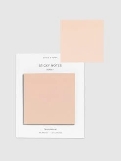 Transparent Sticky Notes(Square Transparent Sticky Notes) -Cloth And Paper Shop Transparent Sticky Notes Sorbet In Use CP 1