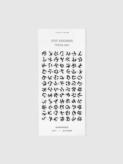 Twisted Lines Dot Sticker Set | Transparent(Twisted Lines Dot Sticker Set)