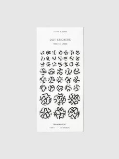 Twisted Lines Dot Sticker Set | Transparent(Twisted Lines Dot Sticker Set) 11 Twisted Lines Dot Sticker Set | Transparent(Twisted Lines Dot Sticker Set) -Cloth And Paper Shop Twisted Lines Dot Sticker Set Transparent Pack of 5 CP 4