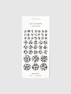 Twisted Lines Dot Sticker Set | Transparent(Twisted Lines Dot Sticker Set) 12 Twisted Lines Dot Sticker Set | Transparent(Twisted Lines Dot Sticker Set) -Cloth And Paper Shop Twisted Lines Dot Sticker Set Transparent Pack of 5 CP 5