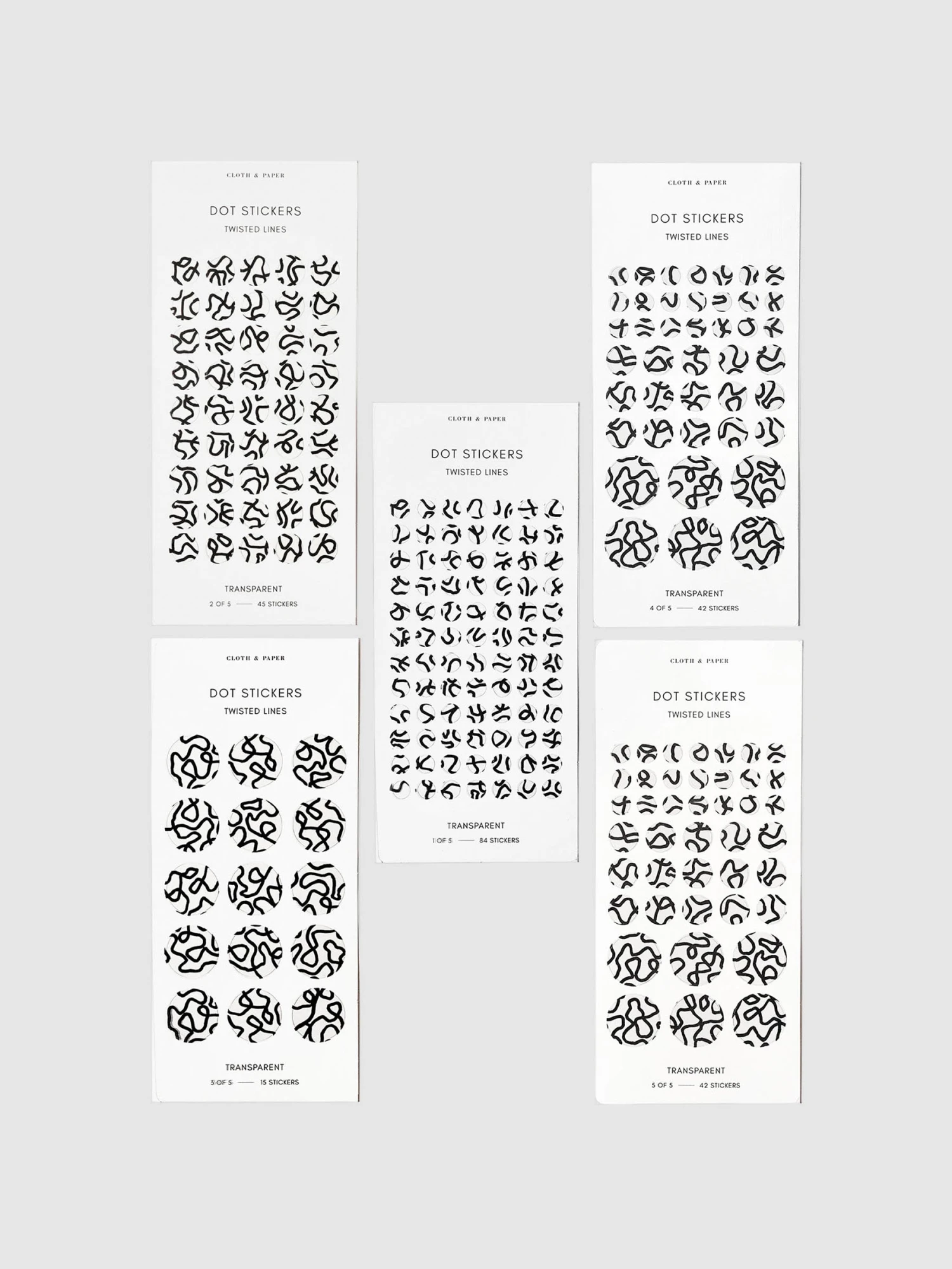 Twisted Lines Dot Sticker Set | Transparent(Twisted Lines Dot Sticker Set) 2 Twisted Lines Dot Sticker Set | Transparent(Twisted Lines Dot Sticker Set) - Image 2