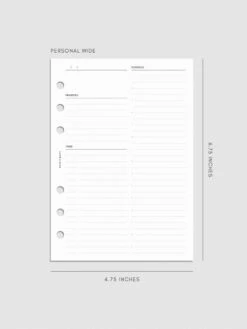 Undated Daily Planner Inserts | Refreshed Layout(Undated Daily Planner Inserts Refreshed Layout) 20 Undated Daily Planner Inserts | Refreshed Layout(Undated Daily Planner Inserts Refreshed Layout) -Cloth And Paper Shop Undated Daily Planner Inserts Refreshed Layout PW CP 1