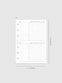 Undated Task Duo Note Planner Inserts(Undated Task Duo Note Planner Inserts) 23 Undated Task Duo Note Planner Inserts(Undated Task Duo Note Planner Inserts) -Cloth And Paper Shop Undated Task Duo Note Planner Inserts A6 CP 1