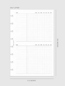 Undated Task Duo Note Planner Inserts(Undated Task Duo Note Planner Inserts) 24 Undated Task Duo Note Planner Inserts(Undated Task Duo Note Planner Inserts) -Cloth And Paper Shop Undated Task Duo Note Planner Inserts HL CP 1