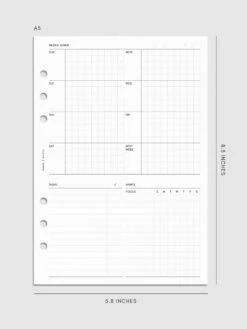 Weekly Admin Planner Inserts | Sunday Start(Weekly Admin Planner Inserts Sunday Start) 20 Weekly Admin Planner Inserts | Sunday Start(Weekly Admin Planner Inserts Sunday Start) -Cloth And Paper Shop Weekly Admin Planner Inserts Sunday Start A5 CP 1