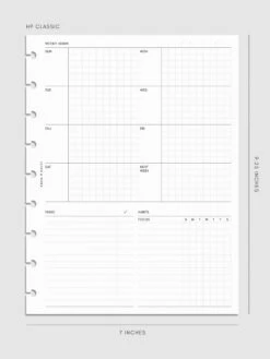 Weekly Admin Planner Inserts | Sunday Start(Weekly Admin Planner Inserts Sunday Start) 24 Weekly Admin Planner Inserts | Sunday Start(Weekly Admin Planner Inserts Sunday Start) -Cloth And Paper Shop Weekly Admin Planner Inserts Sunday Start HP Classic CP 1