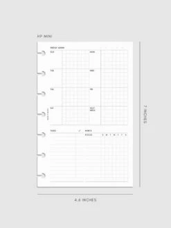 Weekly Admin Planner Inserts | Sunday Start(Weekly Admin Planner Inserts Sunday Start) 25 Weekly Admin Planner Inserts | Sunday Start(Weekly Admin Planner Inserts Sunday Start) -Cloth And Paper Shop Weekly Admin Planner Inserts Sunday Start HP Mini CP 1