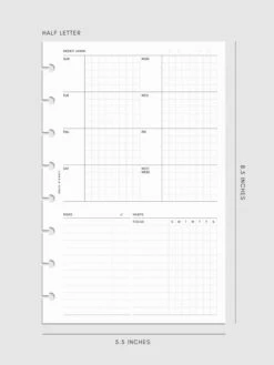 Weekly Admin Planner Inserts | Sunday Start(Weekly Admin Planner Inserts Sunday Start) 23 Weekly Admin Planner Inserts | Sunday Start(Weekly Admin Planner Inserts Sunday Start) -Cloth And Paper Shop Weekly Admin Planner Inserts Sunday Start Half Letter CP 1