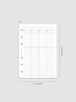 Weekly Schedule Planner Inserts | Monday Start(Weekly Schedule Planner Insert) 23 Weekly Schedule Planner Inserts | Monday Start(Weekly Schedule Planner Insert) -Cloth And Paper Shop Weekly Schedule Planner Inserts Monday Start Undated 3rd Edition A6 CP 1