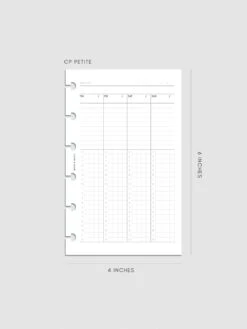 Weekly Schedule Planner Inserts | Monday Start(Weekly Schedule Planner Insert) 24 Weekly Schedule Planner Inserts | Monday Start(Weekly Schedule Planner Insert) -Cloth And Paper Shop Weekly Schedule Planner Inserts Monday Start Undated 3rd Edition CPPetite CP 1