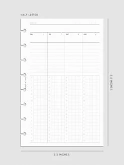 Weekly Schedule Planner Inserts | Monday Start(Weekly Schedule Planner Insert) 28 Weekly Schedule Planner Inserts | Monday Start(Weekly Schedule Planner Insert) -Cloth And Paper Shop Weekly Schedule Planner Inserts Monday Start Undated 3rd Edition HL CP 1