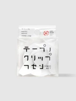 Yamato Clip Memo Tape + Magnet | Pastel Series | White(Yamato Clip Memo Tape And Magnet Pastel Series White)